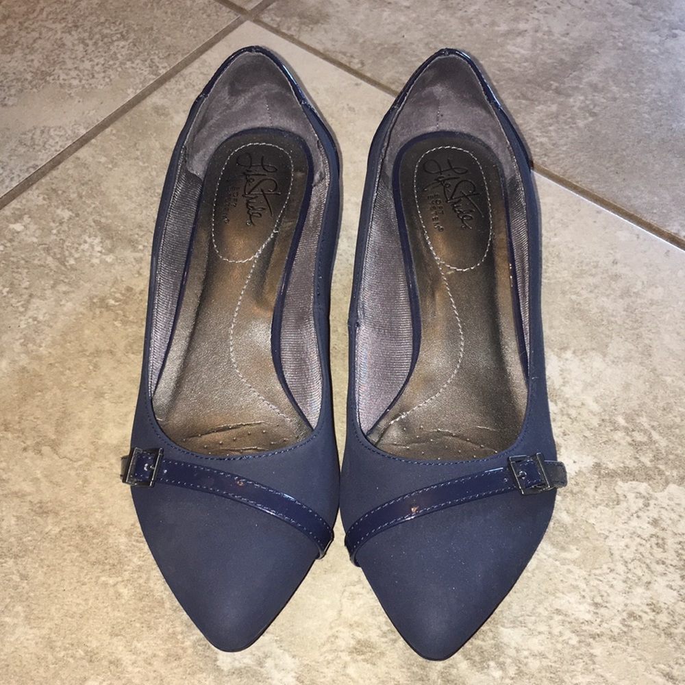 Navy flats